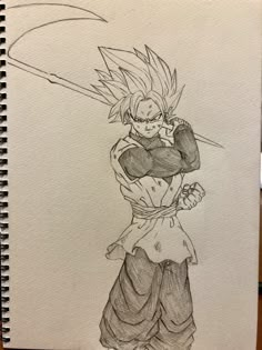 a pencil drawing of gohan from dragon ball super broly by theartofle