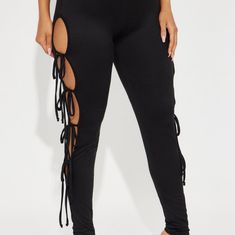 Brand New In Packaging Black Cut Out Leggings. Size Medium. Black Leggings For Night Out In Summer, Trendy Black Leggings For Summer, Trendy Black Summer Leggings, Cut Leggings, Cut Out Leggings, Fashion Nova Pants, Matching Dresses, Denim Fashion, Black Leggings