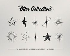 the star collection is designed to look like it has been drawn by hand and ink