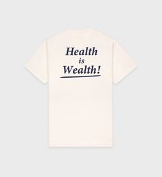 Constructed of 100% USA grown cotton, our tees are pre-shrunk and fit slightly oversized. Our T-Shirts are made in Los Angeles where our factory pays its employees above minimum wage + overtime and benefits.- 100% Cotton, 6.5 oz - Made in the USA- Shrink Free - Garment Dyed Health Is Wealth, Iphone Case Collection, Minimum Wage, Sweatpants Shorts, Sporty And Rich, Short Shirts, Benefits, Angeles, Man Shop