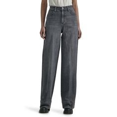 Lee defines sophisticated yet comfortable style with these women's Legendary Trouser Jeans.Click on this WOMEN'S GUIDE to find the perfect fit and more! FEATURES 5 functional pockets Button & zipper closure UnlinedFIT & SIZING Trouser Jean 32-in. inseam 22 3/4-in. leg opening High rise sits below the natural waistline Relaxed fit through the hip and thigh Wide leg openingFABRIC & CARE 79% Cotton, 20% PIW Recycled Cotton, 1% Spandex Machine wash delicate ImportedRESPONSIBLE Contains recycled cott Grey Jeans Women, Womens Trouser Jeans, Fashion Goals, Gray Jeans, Tapered Leg Jeans, American Denim, Comfortable Style, Lee Jeans, Grey Jeans