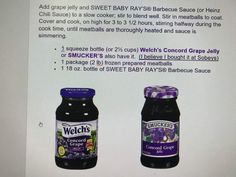 two jars of baby food sitting on top of a computer screen, with the caption's description below it