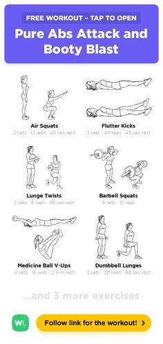 an exercise poster with instructions to do the abs attack and body blast