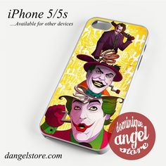 an iphone case with the image of three evil clowns on it's back