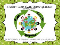 the student book swap dancing pocket is shown in green and white with people around it