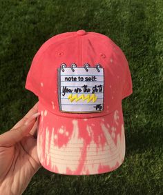 You will not find dad hats like these anywhere. This piece is very stylish and ready to wear in seconds. This cap is also adjustable to fit almost everyone.  - Made of 100% cotton for long lasting durability.  - Adjustable buckle For your comfort - Must have item! **Contact the seller if you have any additional questions.** Casual Pink Dad Hat For Streetwear, Pink Casual Dad Hat With Letter Print, Casual Pink Dad Hat With Letter Print, Casual Trucker Hat With Letter Print And Curved Bill, Casual Trucker Hat With Letter Print And Flat Bill, Pink Casual Dad Hat With Curved Brim, Adjustable Trendy Cotton Baseball Cap, Cotton Adjustable Snapback Hat For Baseball Season, Adjustable Cotton Snapback Hat For Baseball Season