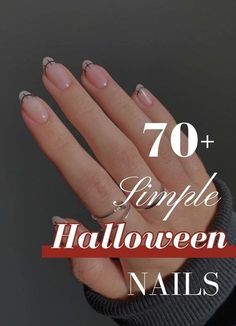 Coffin And Square Nails, Spooky Fall Aesthetic, Short Acrylic Almond, Easy Halloween Nails, Nails For Beginners, Easy Halloween Nails Design, Sns Nails Designs, Short French Nails, Bat Nails