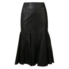 Flared leather godet skirt by Derek Lam 10 Crosby. - Color: Black- Material: 100% Lamb- Lightweight Leather- Imported.- Dry clean only. Size & FitModel is 5'11" wearing a size 4.Fits true to size, take your normal size. Godet Skirt, Full Skirts, Derek Lam 10 Crosby, Derek Lam, Everyday Essentials Products, Leather Skirt, Pencil Skirt, Size 4, Skirt