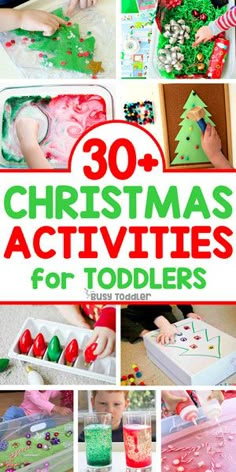 christmas activities for toddlers with the title overlay that reads 30 christmas activities for toddlers