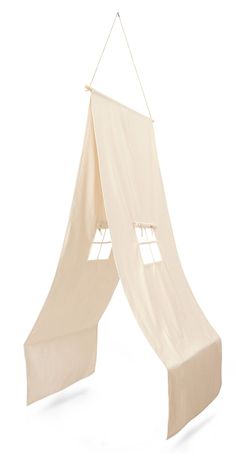 Settle Bed Canopy - Ferm Living - Kids + Baby - HORNE White Bed Canopy, Bed Tents, Roll Up Curtains, Ferm Living Kids, Kids Room Wall Decals, Organic Cotton Bedding, Wooden Poles, Tapestry Blanket, Bed Tent