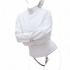 Blanco Chaqueta Recta de asilo Traje S/M L/XL Cuerpo Arnés moderación Armbinder | eBay Straight Jacket Costume, Arm Guard, Straight Jacket, Pu Leather Jacket, Body Harness, Suits For Sale, Costumes For Women, White Leather, Pu Leather