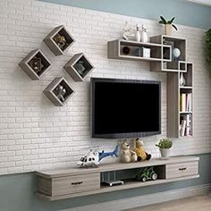 living, koloapp, interior, furniture, wall टीवी यूनिट, Mounted Tv Ideas Living Rooms, Tv Wall Units, Painting Tv, Design Fireplace, Wall Mounted Tv Cabinet, Modern Tv Unit Designs, Tv Ideas, Wall Unit Designs