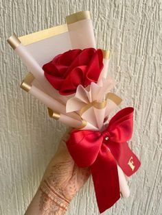 5 Flower Bouquet, Single Eternal Rose Bouquet, Ribbon For Flower Bouquet, Single Eternal Rose, Small Cute Bouquets, Flower Gift Ideas Bouquets, Ribbon Bouquet Ideas