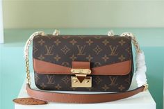 LV Marceau Monogram Canvas Caramel Brown For Women Louis Vuitton Marceau, Compact Bag, Chain Handbag, Womens Handbags, Caramel Brown, Louis Vuitton Handbags, Monogram Canvas, Shoulder Pads, Backpack Bags