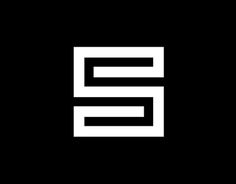 the letter s is shown in black and white