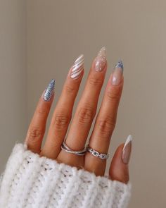 Blue Christmas Nails, Smink Inspiration