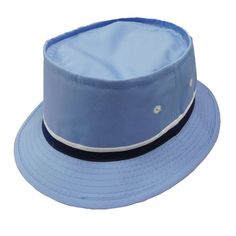 DPC Global Packable Bucket Hat with Snap Brim Bucket Hat Dorfman Hat Co. 830KS-Blue3 Light blue Large (59 cm) Cotton Bucket Hat, Repellent, Water Repellent, Contrasting Colors, Two Tone, Bucket Hat, Light Blue, Crown, Band