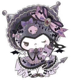 an image of a cartoon character with bats on her head