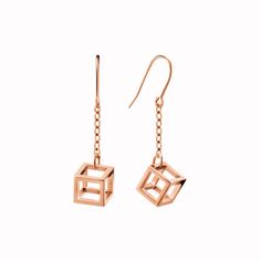 Calvin Klein Daring Earrings Long Rose Gold PVDGraphic. Contemporary. Inspired by the pixelating forms of the digital era, Calvin Klein Earrings Long, Long Earrings, Stud Earrings, Drop Earrings