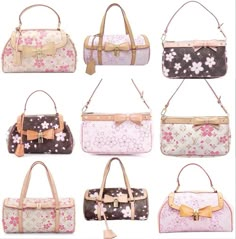 louis vuitton flower bags Flower Bags, Girly Bags, Flower Bag, Fancy Bags, Pink And Brown, Pretty Bags, Cute Purses, Cute Bags