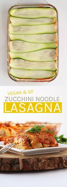 zucchini noodle lasagna on a plate