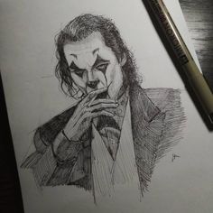 Drawing I Deas, Joker Art Drawing, Joker Sketch, Joker Drawing, Joker Drawings, Joker Artwork, Joker Batman, Batman Dc, Sketching Techniques