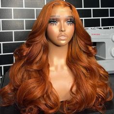 🌟 Ignite Your Style with Our Fiery Copper/Red 13x4 HD Lace Front Wig! 🌟 Transform your look with the vibrant elegance of our Fiery Copper/Red 13x4 HD Lace Front Wig, exclusively from Montina Hair. Made with high-grade, cuticle-aligned 12A Virgin human hair, this wig offers a perfect blend of luxury, durability, and natural beauty. Key Features: 🔸 Premium 12A Grade Hair: Crafted from the finest Virgin human hair, ensuring superior quality, softness, and longevity. 🔸 Fiery Copper/Red Shade: A stunning, bold color that adds a touch of glamour and sophistication to any look. 🔸 13x4 HD Lace Front: Provides a seamless and natural-looking hairline, allowing for versatile styling options. 🔸 Cuticle Aligned: Ensures smooth, tangle-free hair that maintains its luster and integrity over time. ? Woc Hairstyles, Ginger Body Wave, Fav Hairstyles, Wigs Hairstyles, Wigs Collection, Frontal Wig Body Wave, Blessed Wednesday, Matric Dance, Wig Ideas