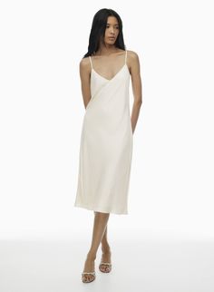 Target Slip Dresses, Midi Dress Casual Silk, White Silk Knee Length Dress, Size-42-nylon Slip Dress, Size 16 Slip Dress, Abercrombie Satin Slip Dress, Everlane Slip Dress, Uo Midi Dress, Open Front Slip Dress