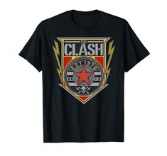 PRICES MAY VARY. Official The Clash Merchandise Official Band Merchandise Lightweight, Classic fit, Double-needle sleeve and bottom hem Band Merchandise, The Clash, Shop Top, Fashion Brands, Branded T Shirts, Special Features, Top Styles, Fashion Branding, T Shirts