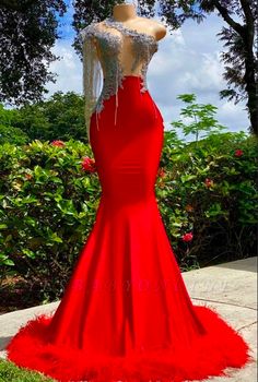 Red Long Sleeve Prom Dress, Long Sleeve Prom Dress Mermaid, Prom Dress One Shoulder, Red Mermaid Prom Dress, Red Mermaid, One Shoulder Prom Dress, Mermaid Prom Dress, Long Sleeve Prom, Dress One Shoulder