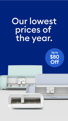 an advertisement for cricut's newest products, including the silhouetter and cutting machine