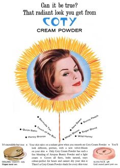 Cosmetics and Skin: Coty (post-1940) Television Advertising, Wild Honey, Skin Care Range, Bond Street, Makeup Base, Period, Fragrance, The Incredibles