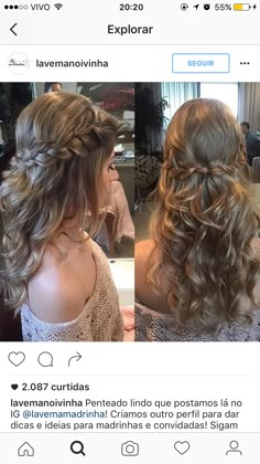 Color!! But also style Hair Styls, Grad Hair, Braided Crown, Ball Hairstyles, 1st Communion, Dance Hairstyles, Wedding Hairstyles Half Up Half Down