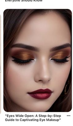 Eyeshadow Looks For Hazel Brown Eyes, Revenge Makeup, Simple Party Makeup, Smokey Eyeshadow Looks, Red Smokey Eye, Best Makeup Primer, Party Makeup Tutorial, Bronze Eye Makeup, Party Makeup Looks