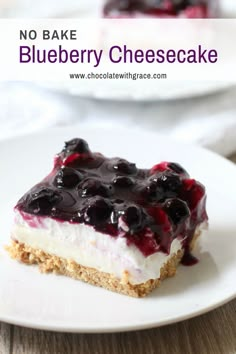 Blueberry Torte, Desserts With Cream Cheese, Desserts With Cream, Easy Blueberry Desserts, Easy Summer Dessert Recipes, Blueberry Desserts Recipes, Blueberry Cheesecake Bars, Blueberry Cheesecake Recipe, No Bake Blueberry Cheesecake