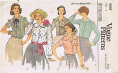 three women's blouses and one woman's dress