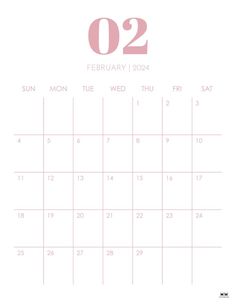 a calendar with the number two in pink and white, for january to december 2012