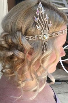 Flapper Hairstyles For Long Hair, Blonde Hair Curled, 1920 Hair, Curled Blonde Hair, 20s Hair, Hair Curled