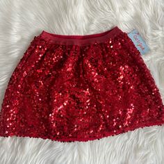 Perfect For The Holidays. Brand New With Tags Red Skirt. Will Ship Right Away. Xs Fits 4/5 M Fits 7/8 Red Sequin Skirt, Sparkly Skirt, Chambray Skirt, Balloon Skirt, Sparkle Skirt, Leopard Skirt, Girls Tie, Red Skirt, Girls Uniforms