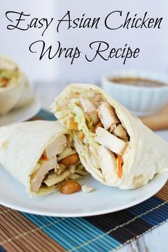 This delicious Asian Chicken Salad Wrap recipe is so easy to make, a great lunch option and is a real crowd pleaser. Healthy Chicken Wrap Recipes, Veggie Train, Wrap Recipes For Lunch, Chicken Salad Wrap Recipe, Easy Asian Chicken, Asian Chicken Wraps, Chicken Wraps Healthy, Rolled Chicken Recipes, Asian Chicken Salad