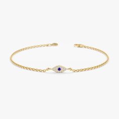 Sapphire and Diamond Evil Eye Bracelet Diamond Evil Eye Bracelet, Memory Ring, Hamsa Bracelet, Solid Gold Bracelet, Diamond Evil Eye, Evil Eyes, Diamond Eyes, Bad Luck, Initial Jewelry