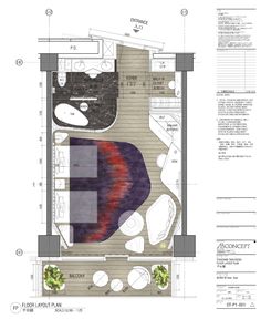 the floor plan for an outdoor living area