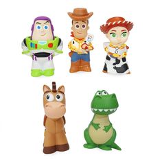 toy story figures are shown in different poses