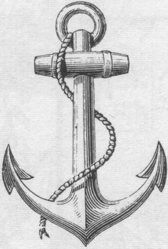 an anchor with rope on it