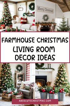 farmhouse christmas living room decor ideas