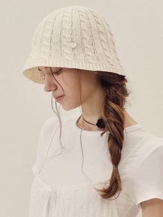 Marchen is a heritage mood fashion brand that not only stimulates the nostalgia of the older generation but also satisfies the new sensibilities of all generations by re-inventing the romantic design that the main characters in fairy tales would wear with a modern sensibility.- Attractive bucket hat with kitsch mood - Lovely heart symbol point- Sophisticated cable knitting detail- Great to block sunlight Outfit Sketches, Cable Knitting, Heart Symbol, Romantic Design, Main Characters, Kitsch, Fashion Brand, Bucket Hat, Fairy Tales