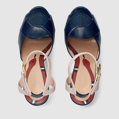 Brand Design Sexy Summer Women's Sandals Open Toe Platform Sweet Leather Party Nightclub Stage Gucci Sandals, Sleep Clothes, Striped Shoes, Shoes Gucci, Women Platform Shoes, Wrap Sandals, Cocktail Attire, Gucci Gucci, Print Shoes