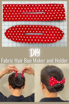 Organization Packing, Fabric Art Diy, Diy Hair Scrunchies, Bun Maker, Free Sewing Patterns, Pola Sulam