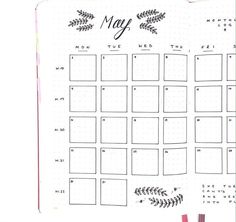 Bullet journal monthly Monthly Bullet Journal Layout, Bullet Journal Page Ideas, Journal Page Ideas, Planner Diario, Journal Calendar, Monthly Layout, Bullet Journal Monthly Spread, Bullet Journal Page