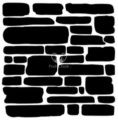 a black and white drawing of a brick wall